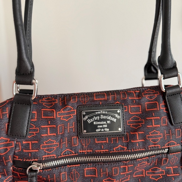 Harley Davidson Crossbody bag orange and black - Picture 4 of 15